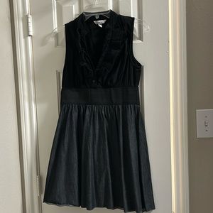 Dress.  Skirt has a denim look but is cotton  size 7  top is black